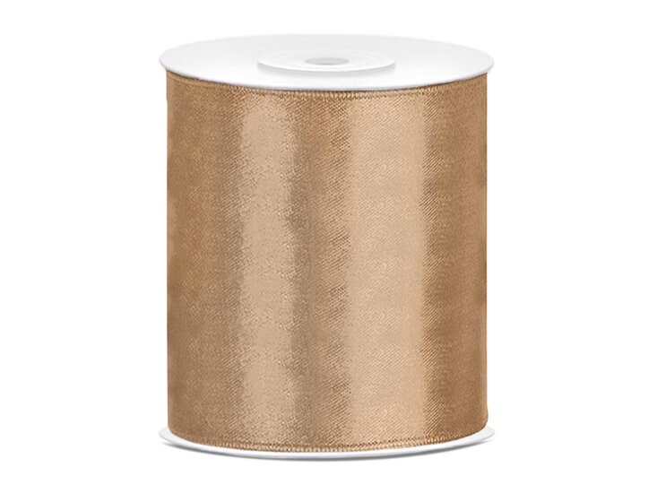 Mooideco - Satijn lint goud 100 mm/10 cm breed