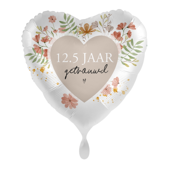 Mooideco - 12,5 jaar getrouwd - folie ballon - 18 inch - Everloon 
