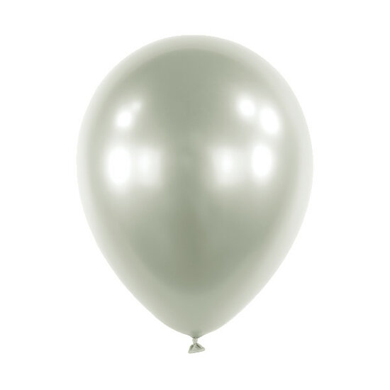 Mooideco - Satin Luxe Platinum Anagram ballonnen 5 inch