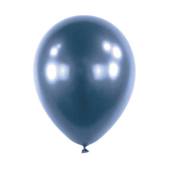 Mooideco - Satin Luxe Azure Blue Anagram ballonnen 12 inch helium ballonnen