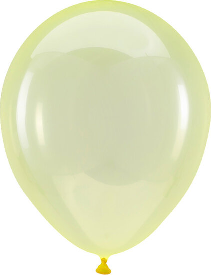 Mooideco - Crystal Clearz yellow Anagram ballonnen 12 inch helium ballonnen