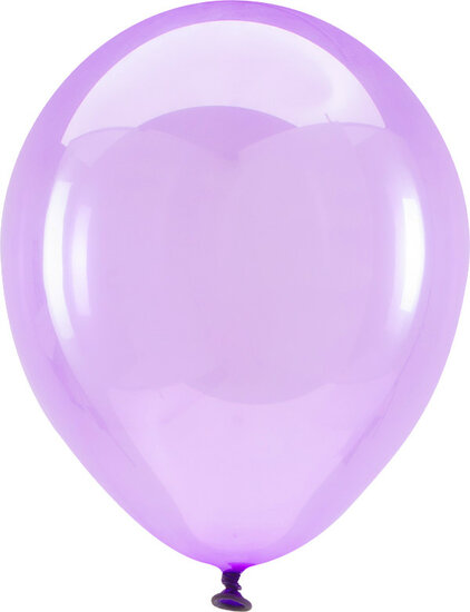 Mooideco - Crystal Clearz Purple Anagram ballonnen 12 inch helium ballonnen