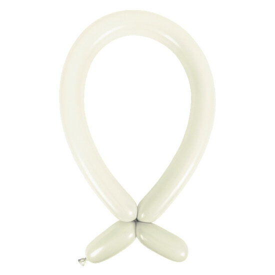 Mooideco - Standard Frosty Wit Anagram ballonnen 260 modeleer