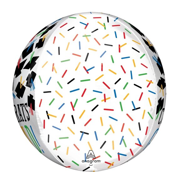 Mooideco - Orbz - Hats off congrats Grad - Geslaagd - 16 inch - G20 Anagram