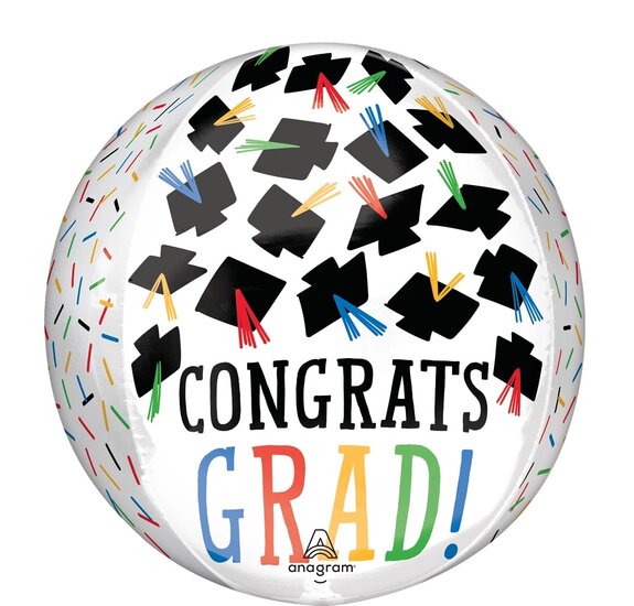 Mooideco - Orbz - Hats off congrats Grad - Geslaagd - 16 inch - G20 Anagram