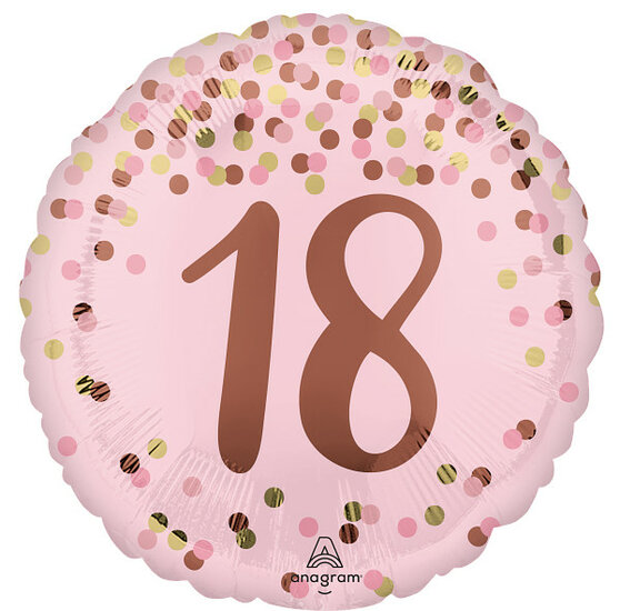 Mooideco - Pretty Pink Birthday - Happy birthday 18 jaar - 18 inch - Anagram