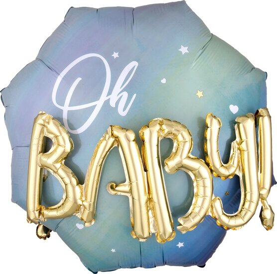 Mooideco - Multi balloon - Blue Baby Boy - 28 inch - P75 Anagram