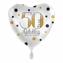 Mooideco - 50 jaar gelukkig getrouwd - folie ballon - 18 inch - Everloon 