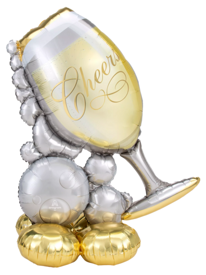 Mooideco - Bubbly Wine Glass - Airloonz - Everyday - 51 inch - P71 - Anagram Balloons