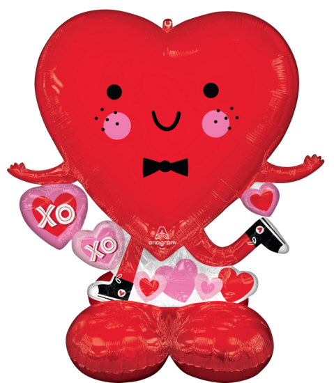 Mooideco - Happy Heart - Airloonz - Valentine - 43 inch - P71 - Anagram Balloons