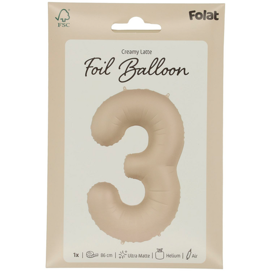 Mooideco - Number 3 - Creamy Latte - 34 inch - Folat