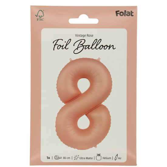 Mooideco - Number 8 - Vintage Rose - 34 inch - Folat