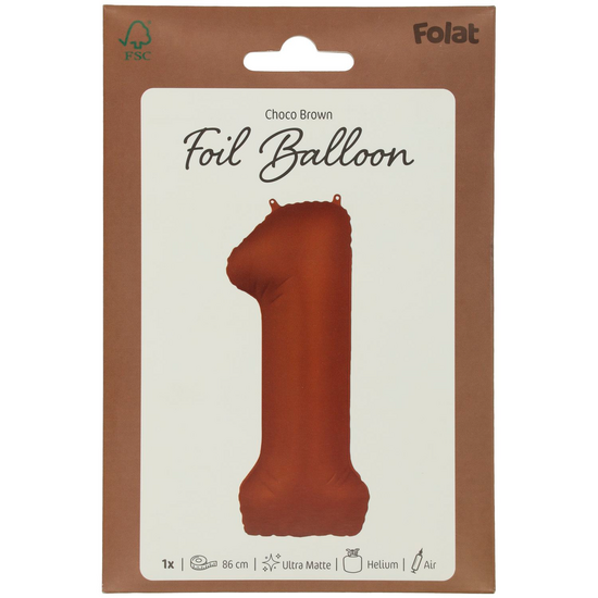 Mooideco - Number 1 - Chocolate - 34 inch - Folat