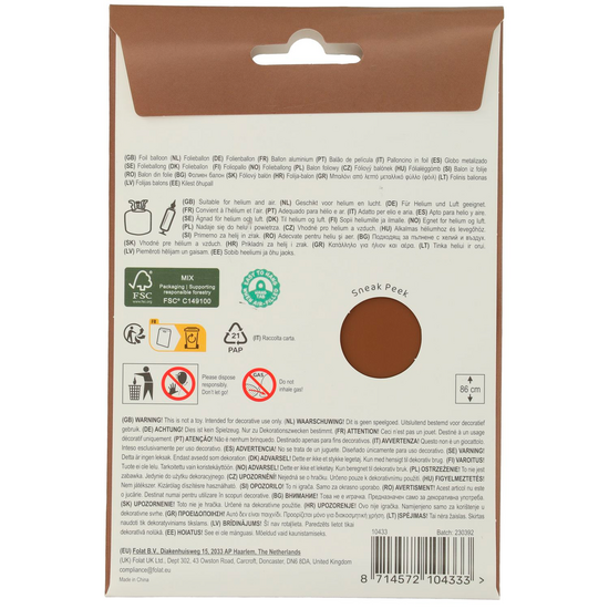 Mooideco - Number 3 - Chocolate - 34 inch - Folat