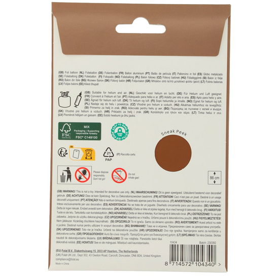 Mooideco - Number 4 - Chocolate - 34 inch - Folat