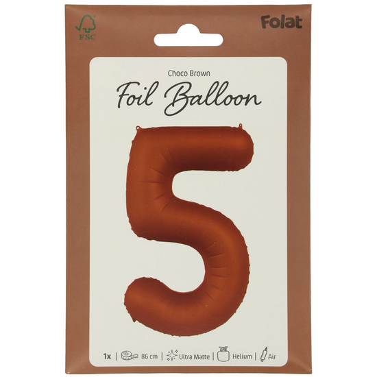 Mooideco - Number 5 - Chocolate - 34 inch - Folat