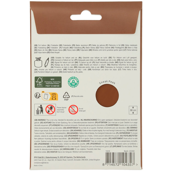 Mooideco - Number 5 - Chocolate - 34 inch - Folat