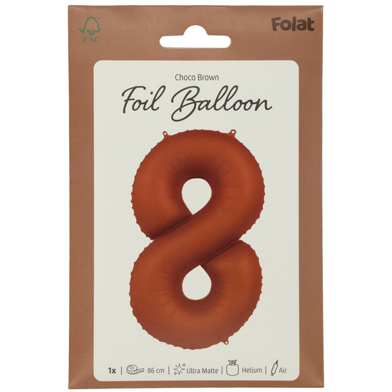 Mooideco - Number 8 - Chocolate - 34 inch - Folat