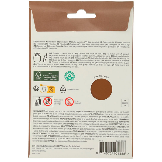 Mooideco - Number 8 - Chocolate - 34 inch - Folat