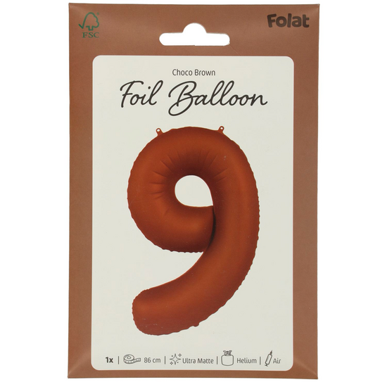 Mooideco - Number 9 - Chocolate - 34 inch - Folat