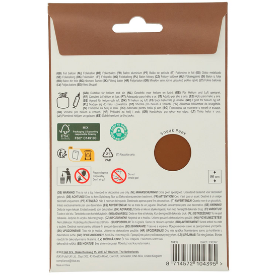 Mooideco - Number 9 - Chocolate - 34 inch - Folat