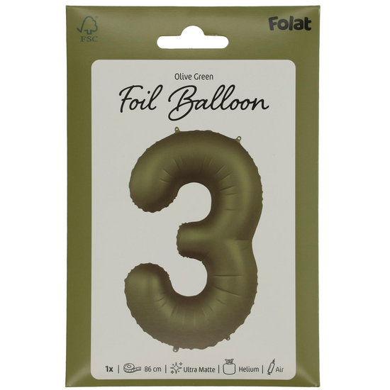 Mooideco - Number 3 - Olive Green - 34 inch - Folat