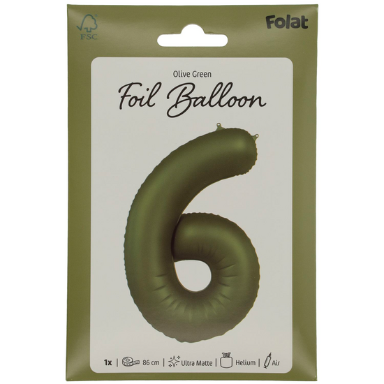 Mooideco - Number 6 - Olive Green - 34 inch - Folat