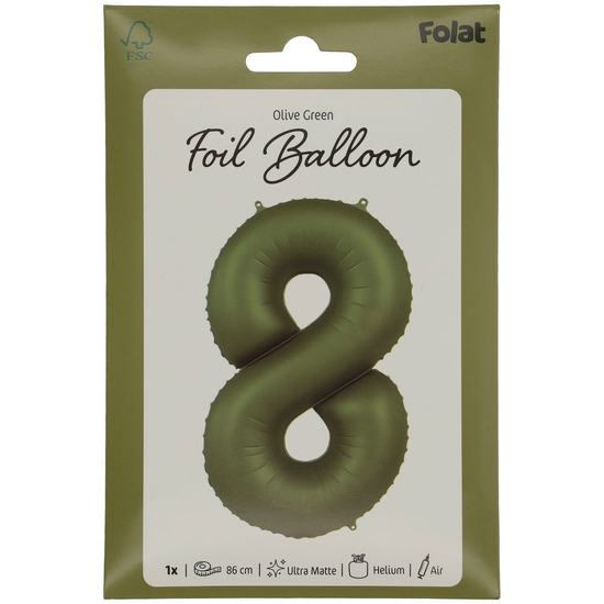 Mooideco - Number 8 - Olive Green - 34 inch - Folat