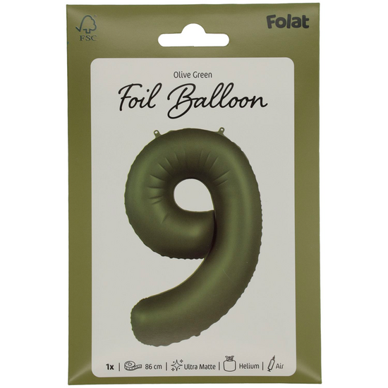 Mooideco - Number 9 - Olive Green - 34 inch - Folat