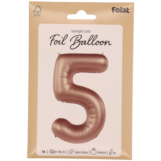 Mooideco - Number 5 - Starlight Gold - 34 inch - Folat