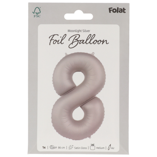 Mooideco - Number 8 - Moonlight Silver - 34 inch - Folat