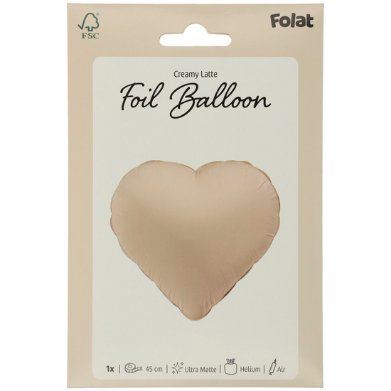Mooideco - Heart - Creamy Latte - 18 inch - Folat