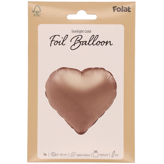 Mooideco - Heart - Starlight Gold - 18 inch - Folat
