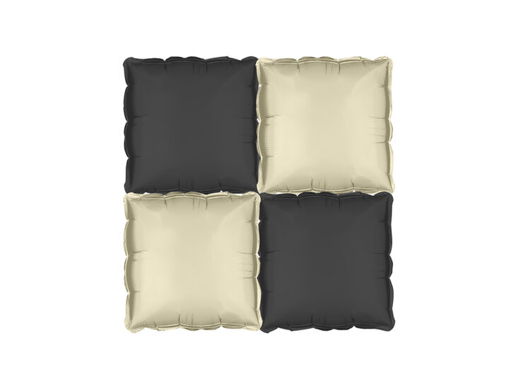Mooideco - Folieballon backdrop - Zwart/beige - 35cm - Partydeco