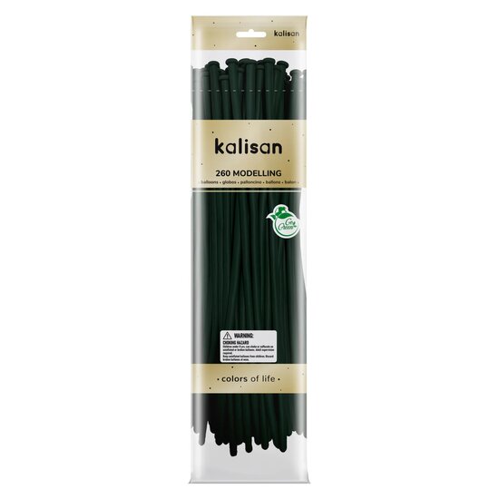 Mooideco - 260 - Standard Dark Green - Nozzle up - Kalisan balloons