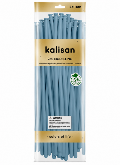 Mooideco - 260 - Retro Blue glass - Nozzle up - Kalisan balloons