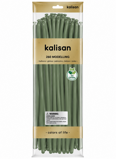 Mooideco - 260 - Retro Eucalyptus - Nozzle up - Kalisan balloons