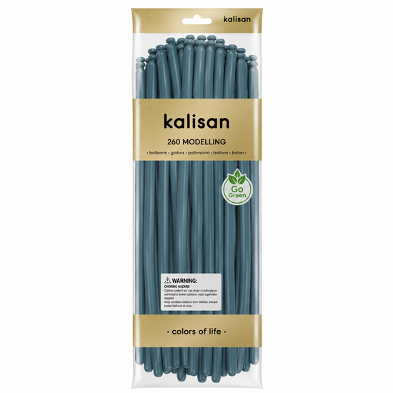 Mooideco - 260 - Retro Denim Blue - Nozzle up - Kalisan balloons