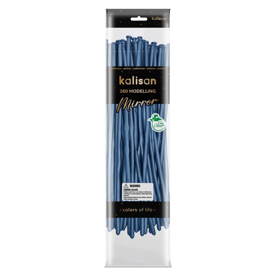 Mooideco - 260 - Mirror Blue - Nozzle up - Kalisan balloons