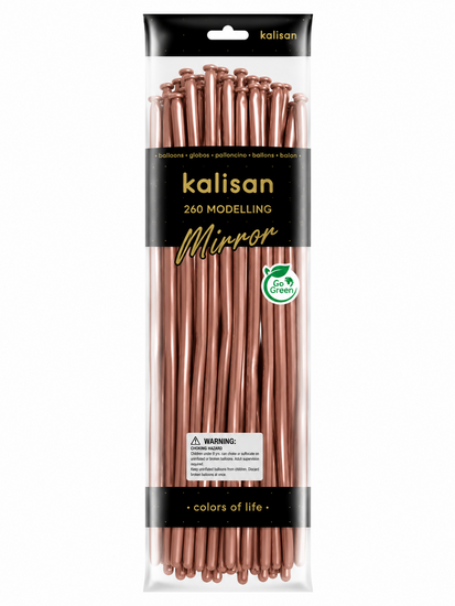 Mooideco - 260 - Mirror Rose Gold - Nozzle up - Kalisan balloons