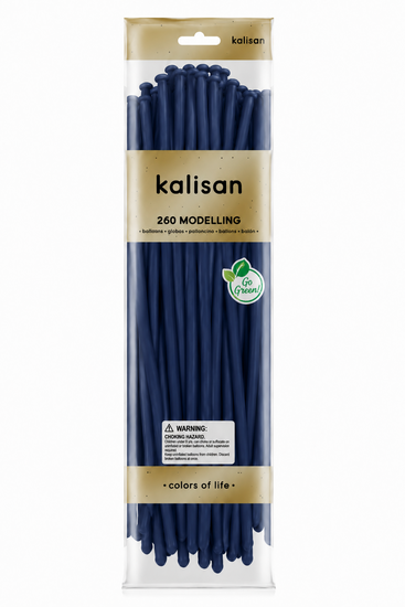 Mooideco - 260 - Standard Navy Blue - Nozzle up - Kalisan balloons