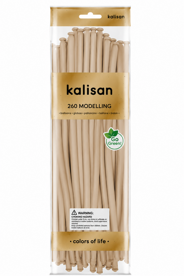 Mooideco - 260 - Standard Hazelnut - Nozzle up - Kalisan balloons