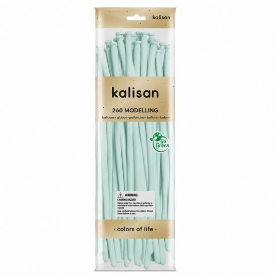 Mooideco - 260 - Macaron Green - Nozzle up - Kalisan balloons