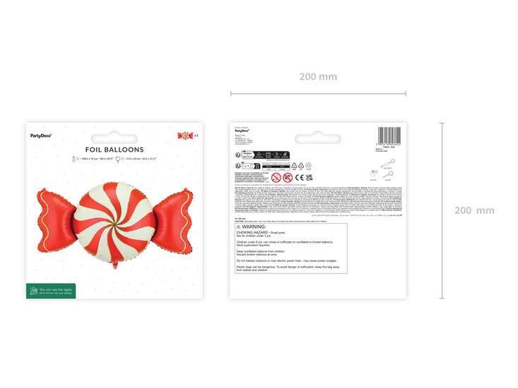 Mooideco - Candy - Red - 59 inch - PartyDeco