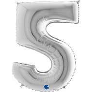 Number 5 - Silver - 40 inch - Grabo