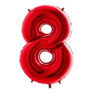 Number 8 - Red - 40 inch