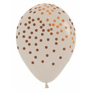 R12 - Confetti - Gold Print - white sand