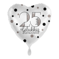 Mooideco - 25 jaar gelukkig getrouwd - folie ballon - 18 inch - Everloon 