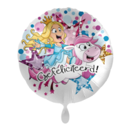 Mooideco - Gefeliciteerd Unicorn &amp; Prinses - 18 inch - everloon (1)