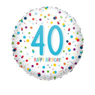 Mooideco - Confetti Birthday - Happy birthday 40 jaar - 18 inch - Anagram (1)
